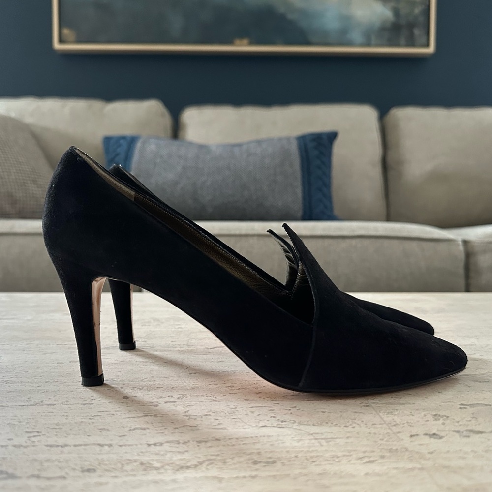 YSL | Yves Saint Laurent Vintage Black Suede Pumps, Size 8.5